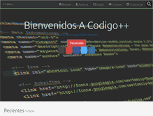 Tablet Screenshot of codigoplusplus.com